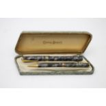 Vintage CONWAY STEWART 58 Grey FOUNTAIN PEN w/ 14ct Gold Nib, Pencil, Boxed Etc Vintage CONWAY