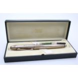 CROSS .925 STERLING SILVER Townsend Fountain Pen w/ 18ct Gold Nib WRITING (42g) CROSS .925