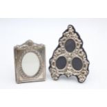 2 x Assorted Vintgae Hallmarked .925 STERLING SILVER Photograph Frames (123g) In vintage condition
