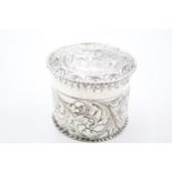 Antique Victorian 1883 London STERLING SILVER Trinket / Vanity Pot (124g) Maker - William Comyns &