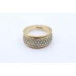 9ct gold and diamond ring 3.1g Size J