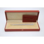S.T DUPONT Silver Plated Ballpoint Pen / Biro WRITING In Original Box (27g) 57JTL90 In previously