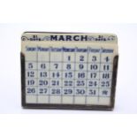 Vintage 1926 Birmingham STERLING SILVER Desk Calendar w/ Ivorine Cards 53g Maker - Sanders &