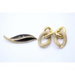 A Vintage Christian Dior Brooch And Clip On Earrings