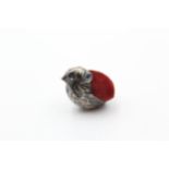 Vintage Stamped .925 STERLING SILVER Novelty Bird Pin Cushion (8g)