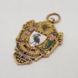 Original 15ct gold Everton Football Club 1910 medal with intact near perfect enamelling no engraving