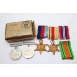 WW2 Boxed Casualty Medal Group Inc Africa Star, Note to Signalman McAndrew