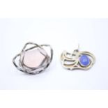 2 X .925 Gemstone Set Jewellery Pieces By Ola Gorie