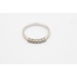 9ct white gold diamond half eternity ring (1.2g) size M
