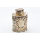 Antique Victorian 1889 Birmingham STERLING SILVER Vanity Box / Jar (100g) // w/ Personal Engraving