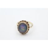 9ct gold vintage opal triplet ring (2.5g) Size M
