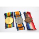 WW1 1914-15 Star Trio & Original Long Ribbons to M2.032853 Pte T. Parker ASC // WW1 1914-15 Star