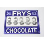 Vintage FRY'S CHOCOLATE Repro Hand Printed Porcelain Enamel Advertising Sign // Dimensions - 26cm(w)