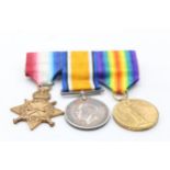 WW1 1914-15 Star Trio Mounted for Wear Named 136877 E. Goldsmith P.O CPO RN // WW1 1914-15 Star Trio