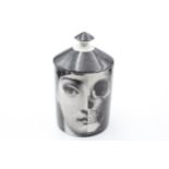 FORNASETTI PROFUMI Decorative Ceramic Candle Holder / Pot // Height - 15.5cm In previously owned