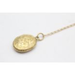9ct gold masonic locket necklace (4g)
