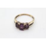 9ct gold amethyst dress ring (2.5g) Size R