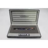 PARKER Duofold Special Blue Lacquer FOUNTAIN PEN w/ 18ct Gold Nib WRITING // PARKER Duofold