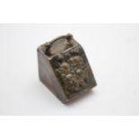 Antique 1906 Chester STERLING SILVER Novelty Coal Shuttle Trinket Box (15g) // Maker - Walker & Hall