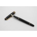 MONTBLANC Meisterstuck Black FOUNTAIN PEN w/ 14ct White Gold Nib WRITING // MONTBLANC Meisterstuck