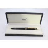 MONTBLANC Meisterstuck Black FOUNTAIN PEN w/ 14ct White Gold Nib WRITING // MONTBLANC Meisterstuck