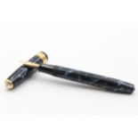 Vintage CONWAY STEWART Executive 60 Navy FOUNTAIN PEN w/ 14ct Gold Nib WRITING // Vintage CONWAY