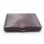 DUNHILL Burgundy Leather Cigarette / Cigar Case Made In England // Dimensions - 9.5cm(w) x 12.5cm(h)
