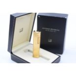 DUNHILL Gold Plated Rolagas Cigarette LIGHTER In Original Box (67g) // UNTESTED In previously