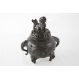 Antique Bronze Japanese Tripod INCENSE BURNER w/ Makers Mark (3181g) // Approx Dimensions: (h)