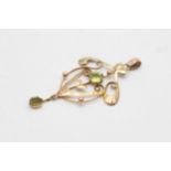 9ct gold paste wirework pendant (1.2g)