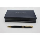 BURBERRY Black Lacquer BALLPOINT Pen / Biro WRITING In Original Box // w/ Check Nova Banding,
