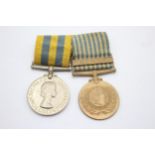 ER.II Mounted Korea Medal Pair Queens Korea to Pte K. Sleaford R. Norfolk Regt // ER.II Mounted