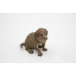 Antique / Vintage Cold Painted BRONZE Labrador Retriever Dog Ornament (104g) // Height - 4.5cm In