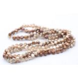 9ct gold clasp freshwater pearl three strand necklace (88g)