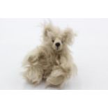 Vintage Miniature Jointed & Weighted Mohair TEDDY BEAR w/ Glass Eyes & Suede PadHeight: 11cm In