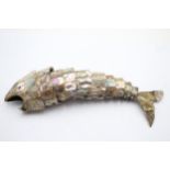 Vintage Articulated Brass & Abalone Shell Ornamental FishDimensions: 19.5cm x 5cm Item is in vintage