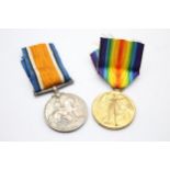 WW1 Medal Pair w/ Ribbons To 41066 PTE B.J Hoad Duke of Cornwall L.IIn antique condition Signs of