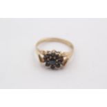 9ct Gold Sapphire Starburst Ring (2.3g)Size N