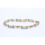 9ct Gold Jade Bracelets (7.7g)