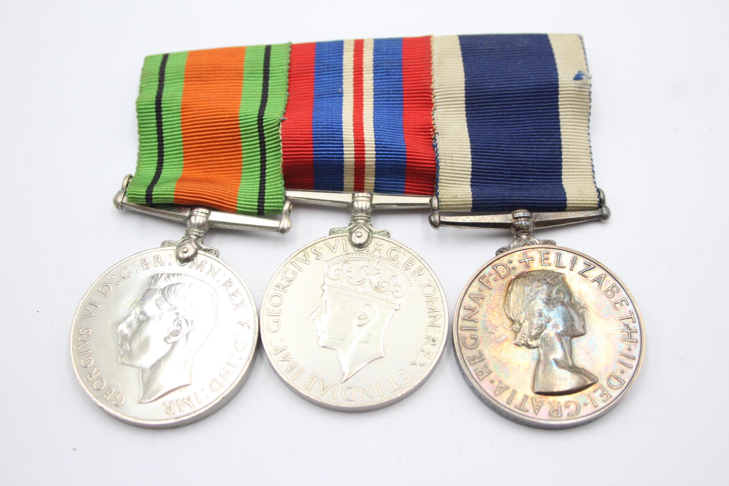 3 x WW2 - ER.II Navy Medal Group Inc Long Service To MX.120492 A.K Critton Etc // Inc Long Service