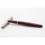 Vintage PARKER 51 Burgundy FOUNTAIN PEN w/ Brushed Steel Cap WRITING // Vintage PARKER 51 Burgundy