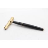 Vintage PARKER 65 Black FOUNTAIN PEN w/ 14ct Gold Nib, Rolled Gold Cap WRITING // Vintage PARKER