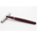 Vintage PARKER 51 Burgundy FOUNTAIN PEN w/ Brushed Steel Cap WRITING // Vintage PARKER 51 Burgundy