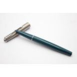 Vintage PARKER 51 Teal FOUNTAIN PEN w/ Brushed Steel Cap WRITING // Vintage PARKER 51 Teal