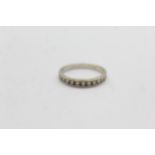 14ct White Gold Diamond Channel Set Half Eternity Ring (2.1g) Size O