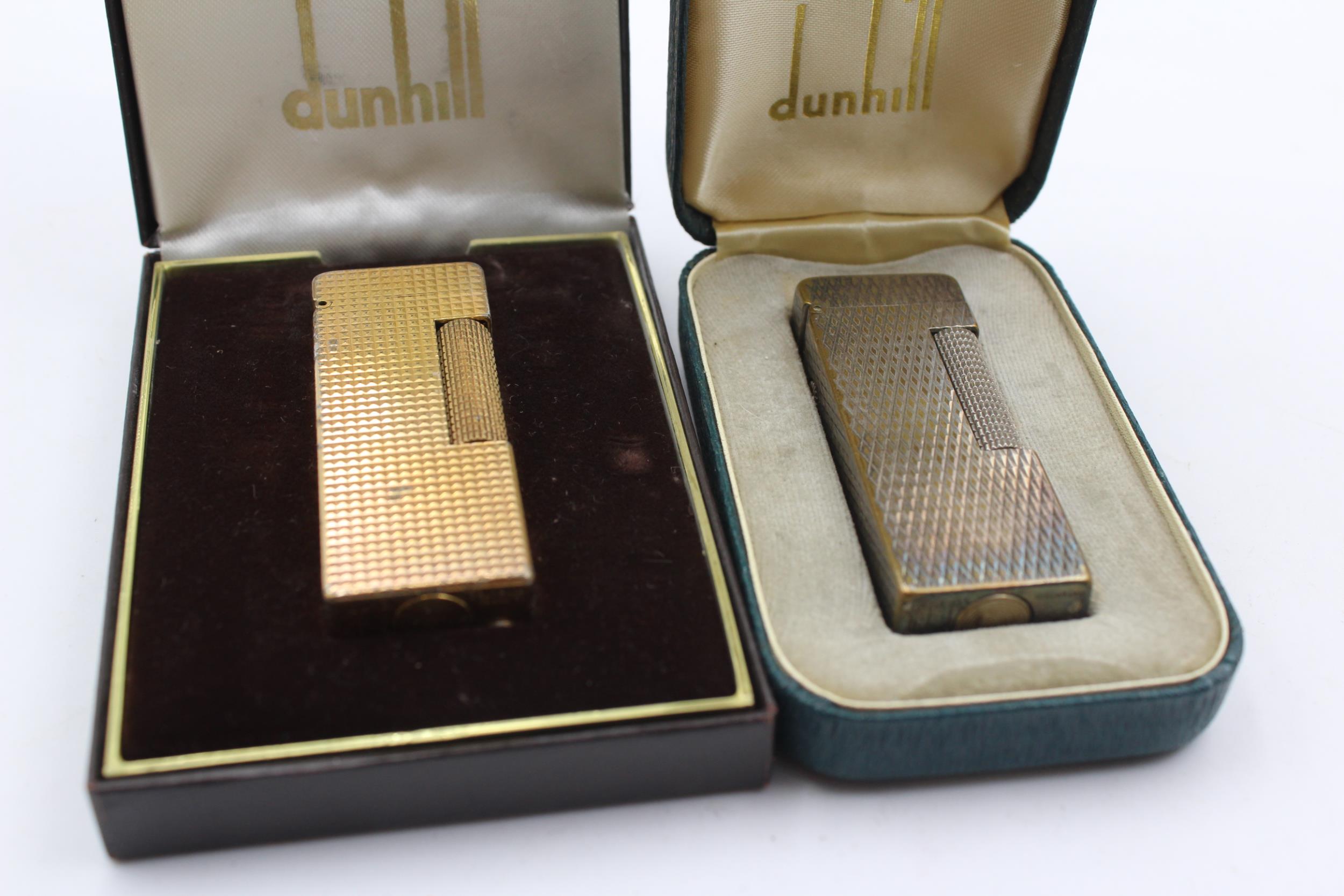 2 x Vintage DUNHILL London Rolagas Cigarette LIGHTERS In Original Boxes // UNTESTED Items are in - Image 2 of 11
