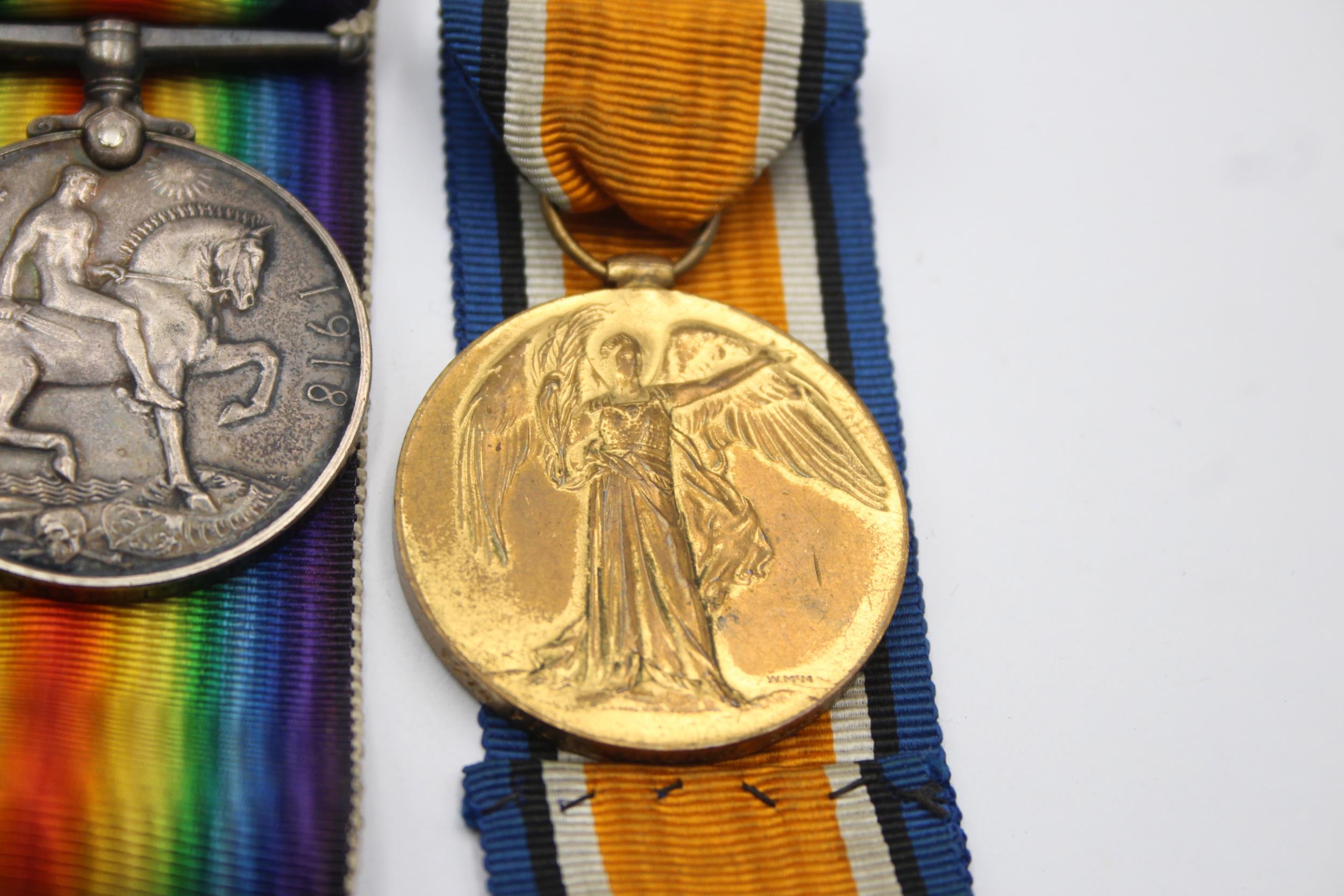 WW1 1914-15 Star Trio w/ Original Ribbons To 8274 PTE C.Tricker Suffolk Regt // In antique condition - Image 3 of 5