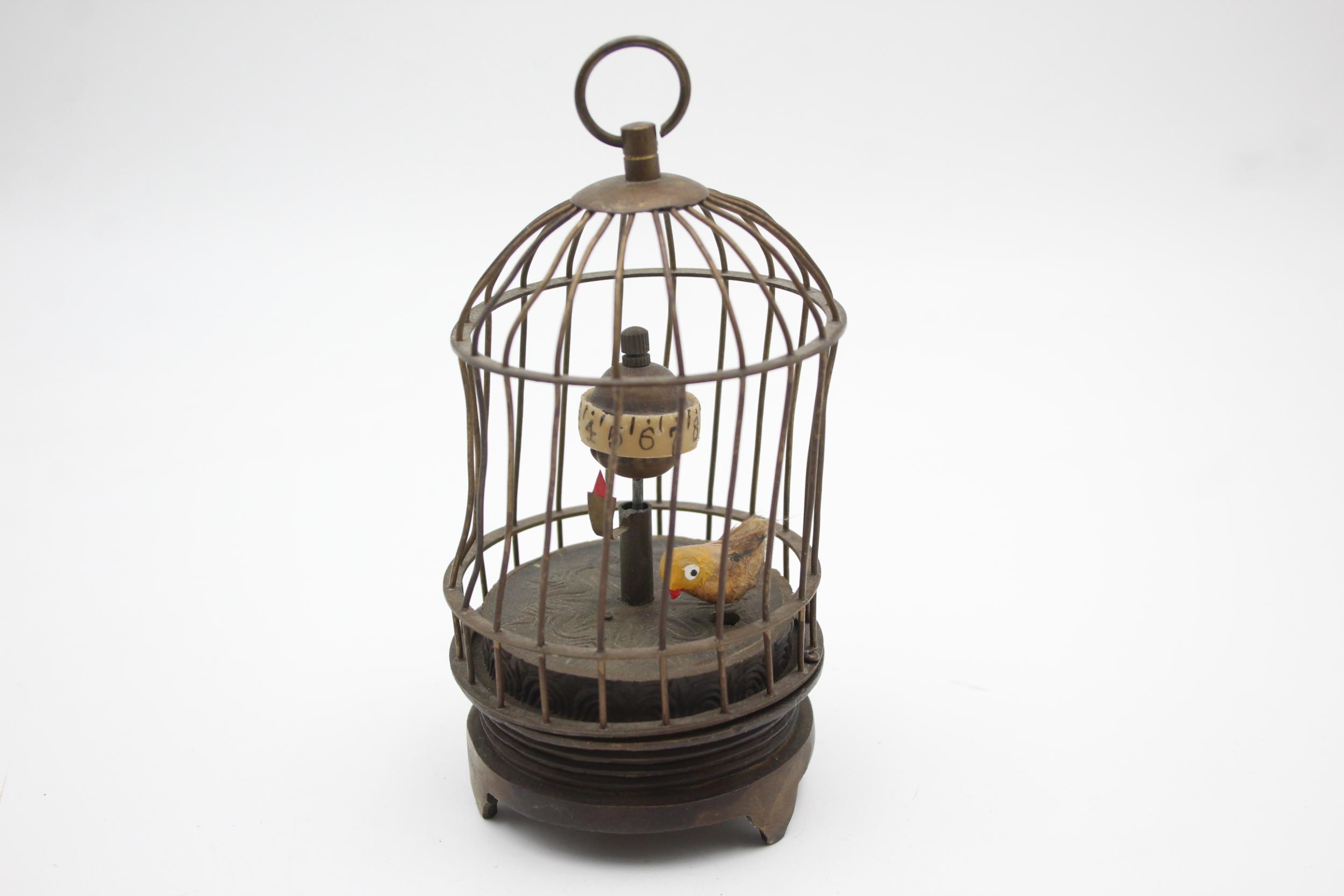 Antique / Vintage Novelty Clockwork Birdcage Egg Timer // Height - 14cm In antique / vintage