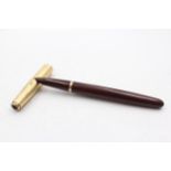 Vintage PARKER 51 Burgundy FOUNTAIN PEN w/ Rolled Gold Cap WRITING // Vintage PARKER 51 Burgundy