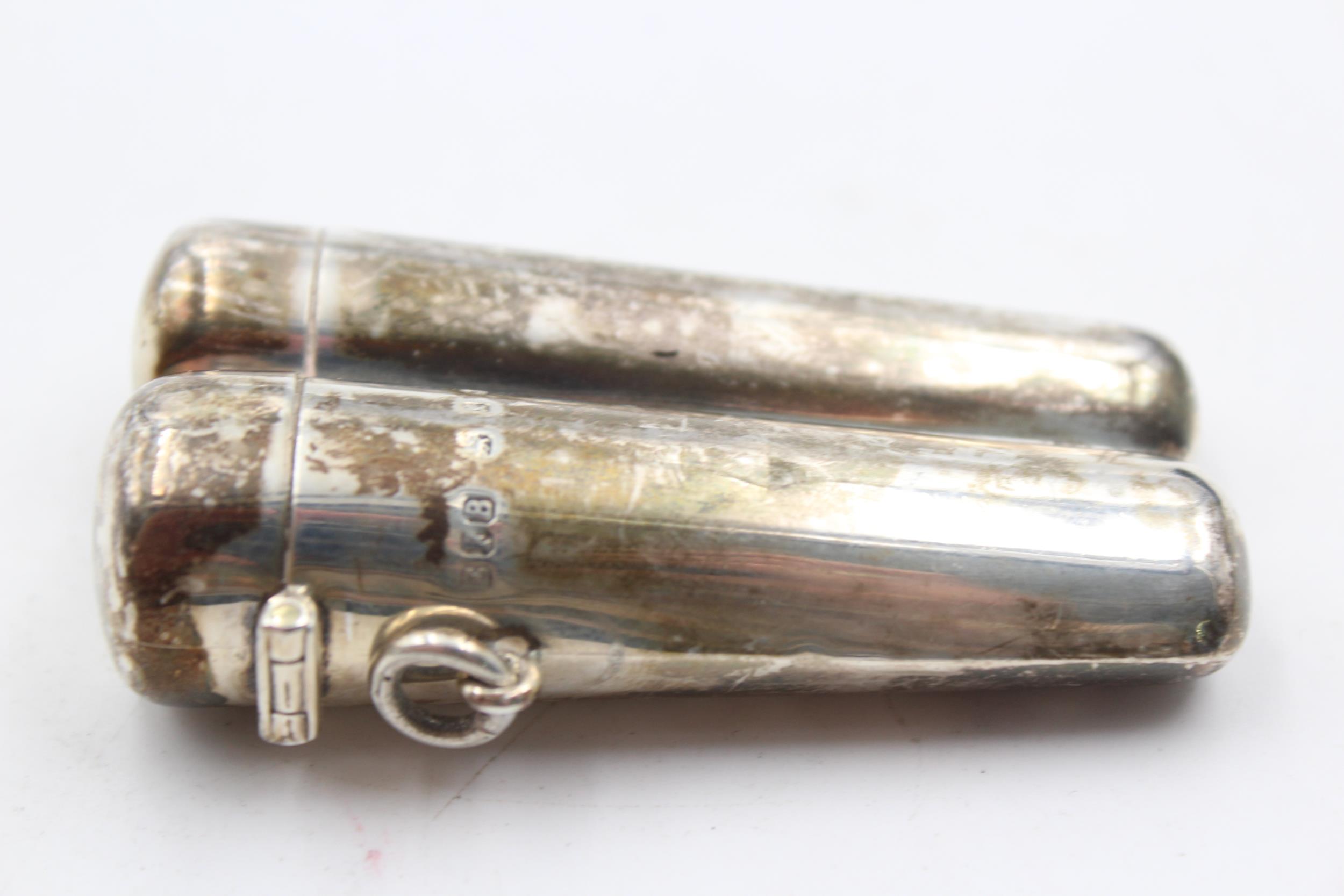 Antique Victorian 1897 Birmingham STERLING SILVER Double Cheroot Case (36g) // Maker - - Image 6 of 7